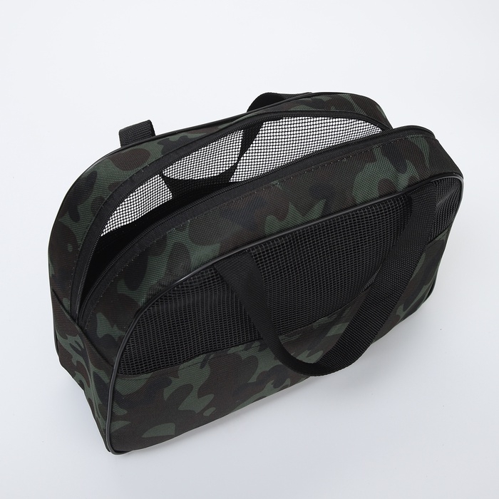 Косметичка на молнии, цвет зелёный/камуфляж Косметичка на молнии, цвет зелёный/камуфляж