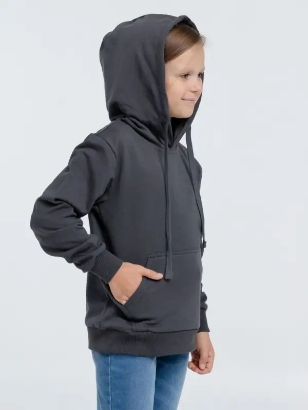 Худи детское Kirenga Kids 2.0, темно-серое (графит), 6 лет
