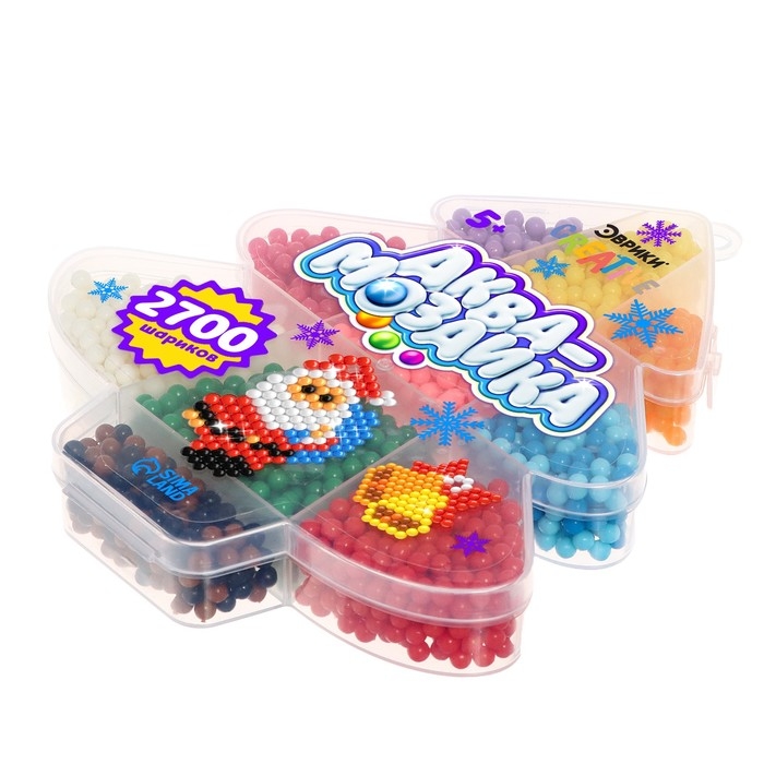 Набор шариков для аквамозаики «Ёлочка», 2700 шариков Набор шариков для аквамозаики «Ёлочка», 2700 шариков