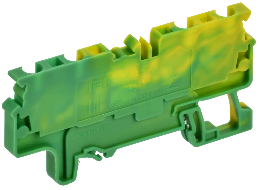 ARMAFIX Клемма пружинная CX2.5-4 PE 2,5мм2 четырехконтактная заземляющая IEK