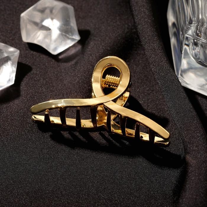 Краб для волос Краб для волос "Валери" петелька, 4,7 см, золото