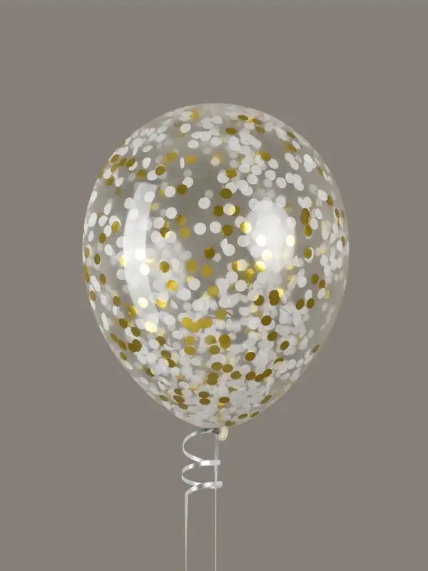 Конфетти «Круг», фольга и тишью, золотой МИКС, металлик, 1 см, 50 г