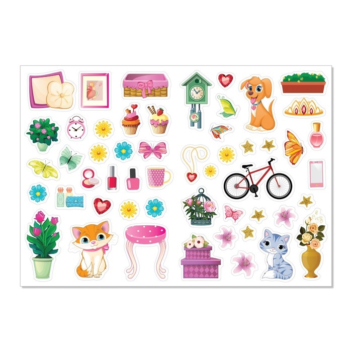 Наклейки «Наряди куколку. Стильные девчонки», 12 стр. Наклейки «Наряди куколку. Стильные девчонки», 12 стр.