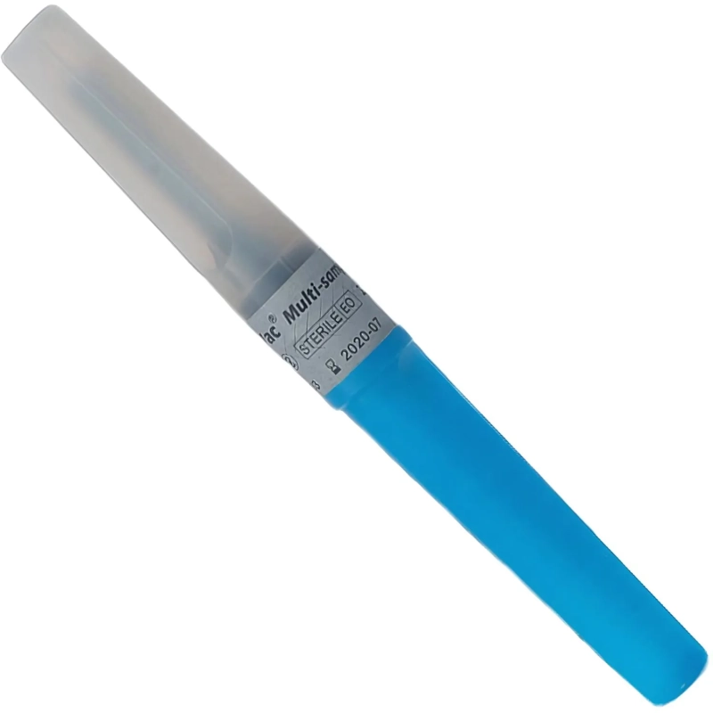 Игла двусторонняя 23G (0,6х38мм) голубая Lind-Vac 100шт/уп