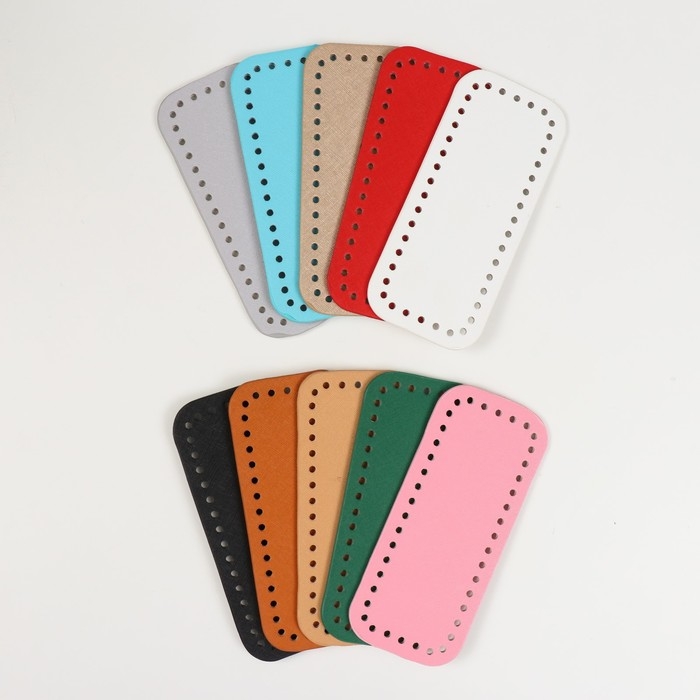 Основа для вязаных изделий кожзам Основа для вязаных изделий кожзам "Прямоугольная" МИКС 8х18 см