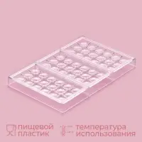 Форма для шоколада KONFINETTA &laquo;Поп-ит&raquo;, 27.5&times;17.5&times;2.5 см, 3 ячейки 15.3&times;7.5&times;0.8 см, пластик, прозрачная