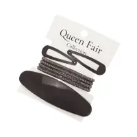 Набор для волос QF &laquo;Авиталь&raquo;, 4 резинки 6.5 см, заколка - автомат 9 см, 2 заколки 4.5 см, коричневый