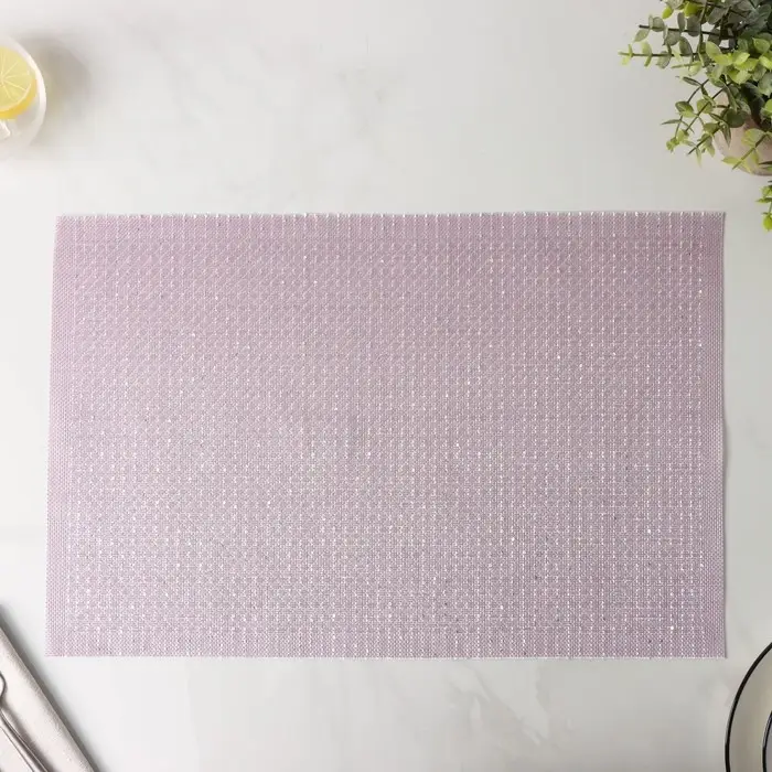 Салфетки сервировочные на стол Доляна, 4 шт., 45&times;30 см, ПВХ, розовые