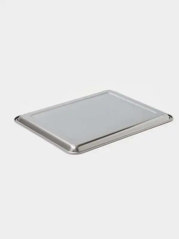 Противень, 50&times;40 см, h=2 см, AISI 410, толщина 0.4 мм, нержавеющая сталь, хромированный