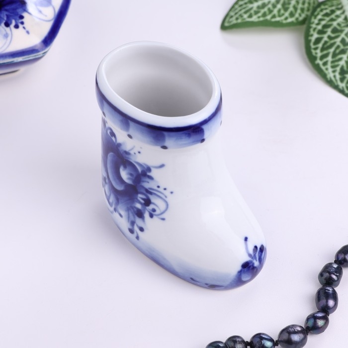 Бокальчик Бокальчик "Валенок", h-7 см, v-100 мл, фарфор