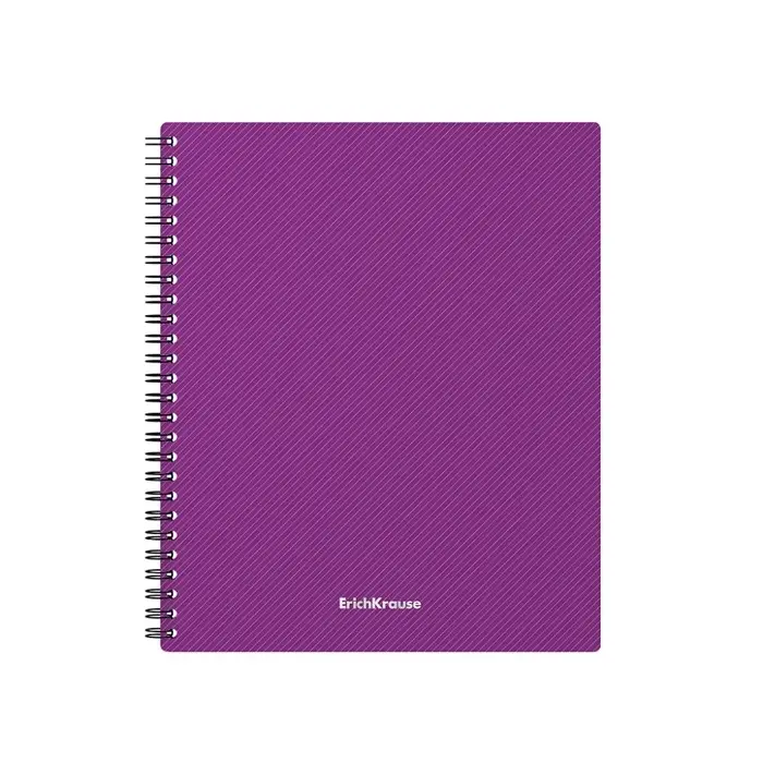 Тетрадь на спирали ErichKrause. Glance Vivid А5, 80 листов, в клетку, пластиковая обложка, блок офсет, 100% белизна, МИКС