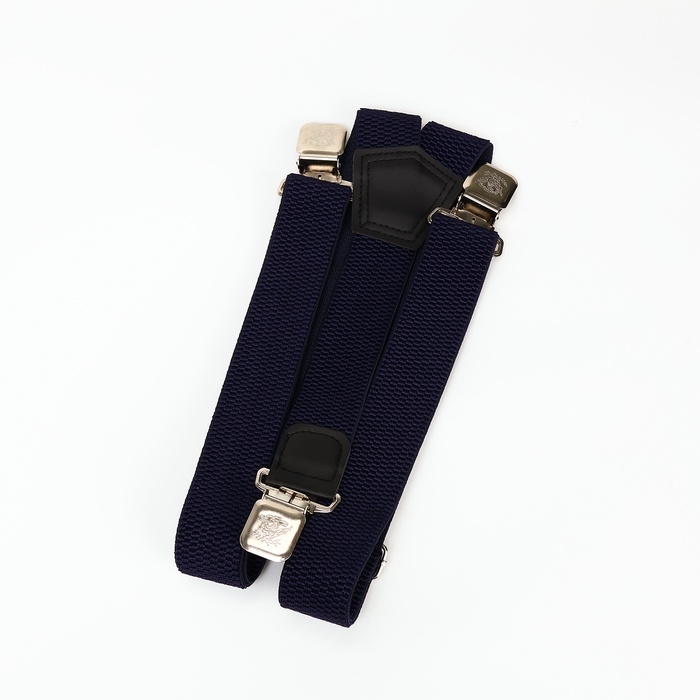 Подтяжки взрослые, ширина 3,8 см, цвет тёмно-синий Подтяжки взрослые, ширина 3,8 см, цвет тёмно-синий