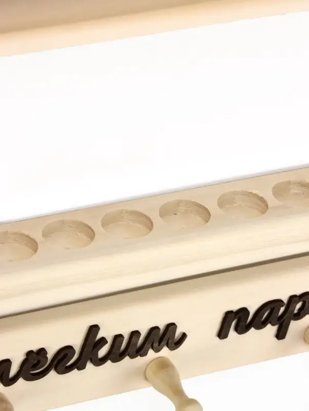 Полка-вешалка для бани и сауны, 35&times;7&times;35 см, деревянная, 3 крючка, для масел