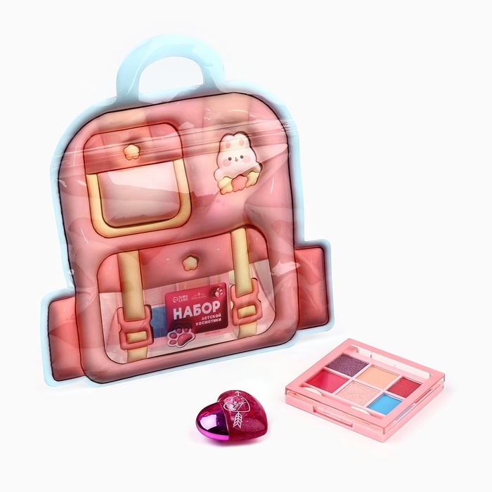 Набор детской косметики «Розовые мечты», тени 6 цв по 1,2 гр, блеск 8 гр, тон розовый