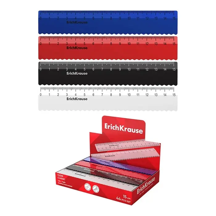 Линейка 15см ErichKrause Pastel Bloom, в коробке-дисплее, микс Линейка 15см ErichKrause Pastel Bloom, в коробке-дисплее, микс