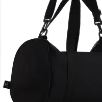 Сумка спортивная TEXTURA на молнии с подкладкой, длинный ремень, маленький размер, чёрная