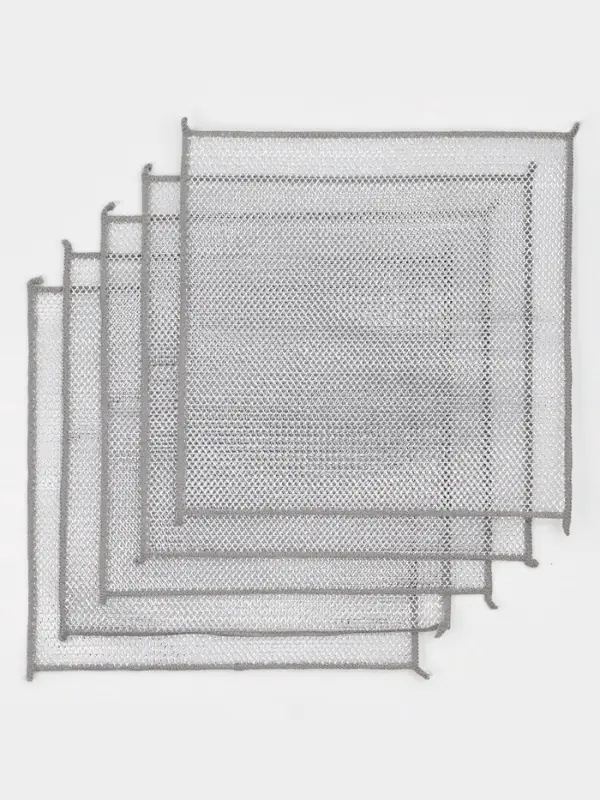 Салфетка металлическая для мытья посуды, однослойная, 30&times;30 см, набор 5 шт.