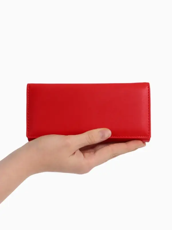 Кошелек жен 06-01-01 Июнь2523, 19*3*10см, 3 отд+отд/молн, д/карт, д/монет, на магните красн Кошелек жен 06-01-01 Июнь2523, 19*3*10см, 3 отд+отд/молн, д/карт, д/монет, на магните красн