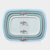 Набор пищевых контейнеров SparkPlast BioFresh, 4 шт.: 500 мл, 1 л, 1.6 л, 2.3 л, прозрачный, крышки МИКС