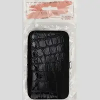 Набор маникюрный &laquo;Рептилия&raquo;, 8 предметов, в футляре, чёрный