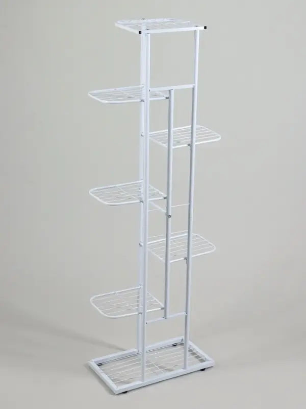 Подставка для цветов Greengo, 7 полок, 43&times;22&times;126 см, напольная, металл, белая