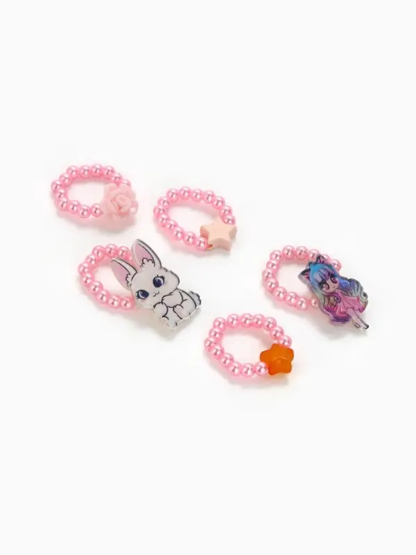 Кольца детские с бусинами &laquo;Панда&raquo;, 1.5 см