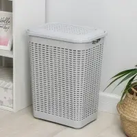 Корзина бельевая, 50 л, 42&times;31&times;56 см, с крышкой, МИКС