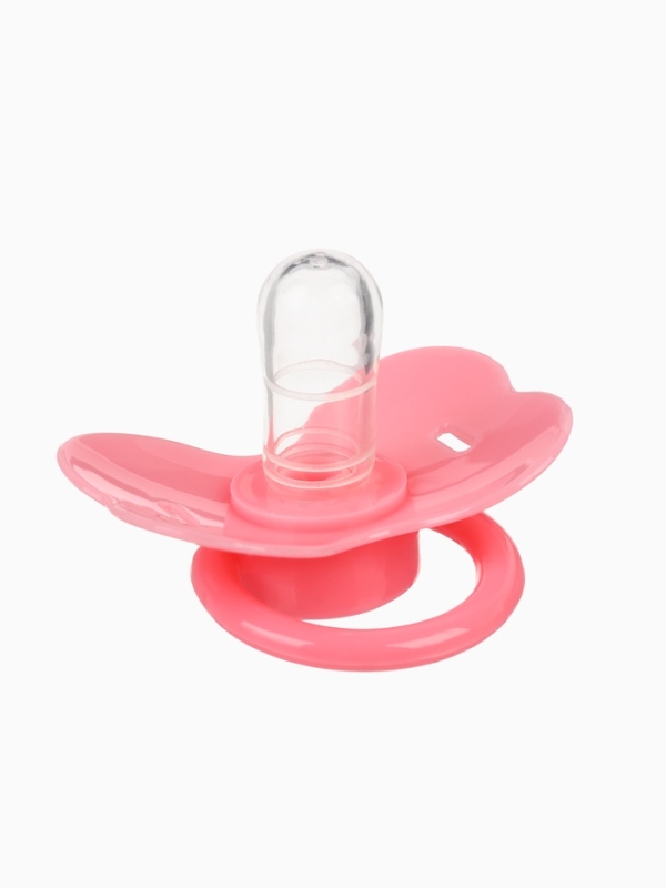 Пустышка классическая, с держателем, +0мес., цвет розовый Пустышка классическая, с держателем, +0мес., цвет розовый