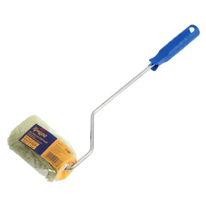 Валик ТУНДРА, полиакрил, 100 мм, удлиненная рукоятка d=6 мм, D=42 мм, ворс 11 мм