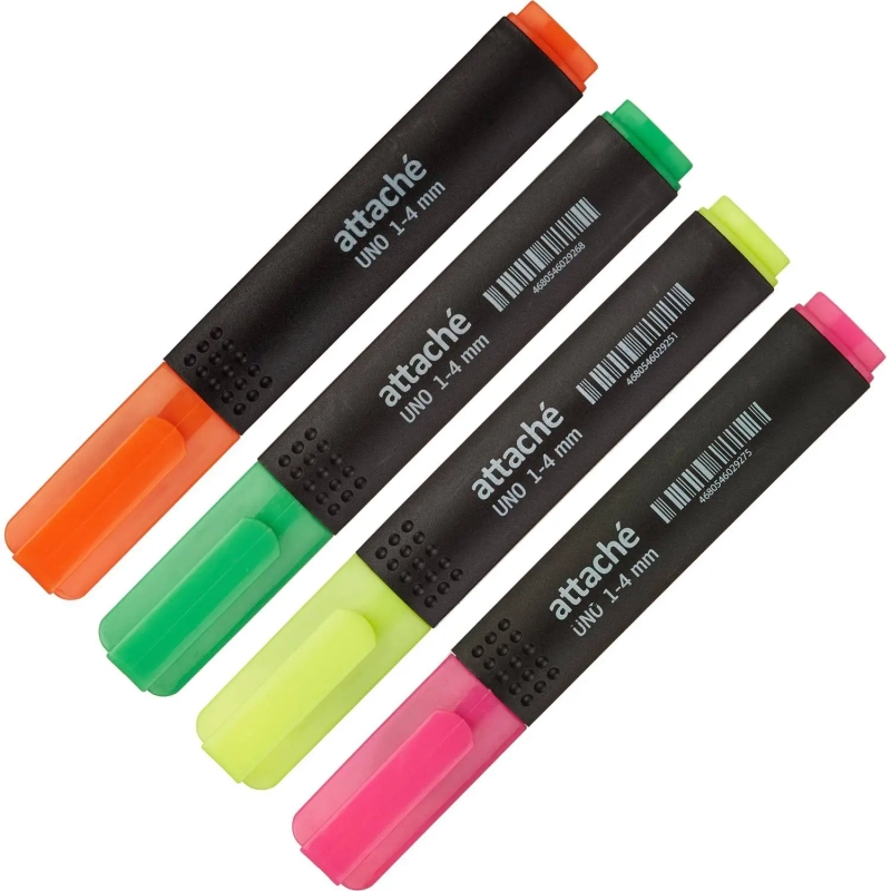 Набор текстовыделителей Uno 1-4мм набор 4цв