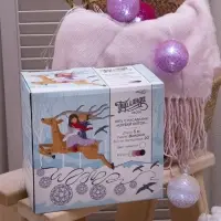 Гирлянда &laquo;Нить&raquo; 5 м с насадками &laquo;Клубки лиловые&raquo;, IP20, прозрачная нить, 20 LED, свечение белое, 220 В