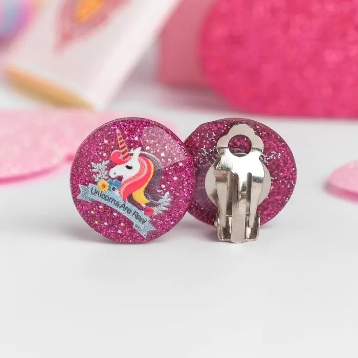 Серьги клипсы детские Выбражулька «Блестящие единорожки», МИКС Серьги клипсы детские Выбражулька «Блестящие единорожки», МИКС