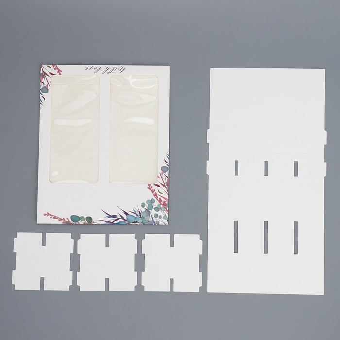 Коробка под 8 конфет и шоколад с ячейками, кондитерская упаковка, With Love 18 х 18 х 4 см Коробка под 8 конфет и шоколад с ячейками, кондитерская упаковка, With Love 18 х 18 х 4 см