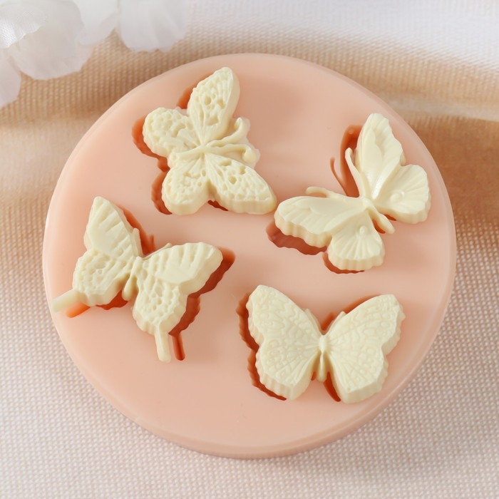 Молд силикон Молд силикон "Мотыльки" 2,9х2х0,5 2,6х2,2х0,5 2,9х2,2х0,5 2,9х2,2х0,5 см