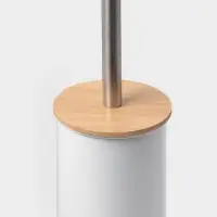 Ёршик для унитаза SAVANNA BAMBOO, 9.5×38 см, белый