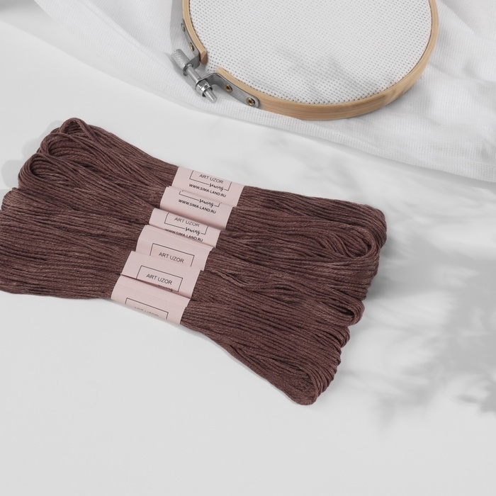 Набор ниток мулине №3860, 8 ± 1 м, 6 шт, цвет какао Набор ниток мулине №3860, 8 ± 1 м, 6 шт, цвет какао