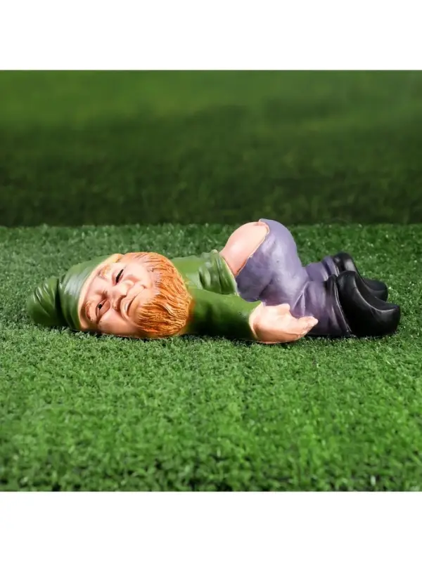 Садовая фигура из полистоуна &laquo;Гном спящий-пьяный&raquo;, 23&times;16&times;7 см
