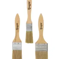 Набор кистей ТУНДРА, натуральная щетина, деревянная рукоятка, 1-1.5-2" (25, 38, 50 мм)
