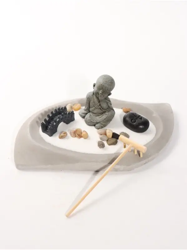 Сад камней &laquo;Смеющийся будда&raquo;, с подставкой для благовоний, 24&times;14.5&times;2 см