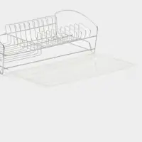 Сушилка для тарелок и кружек с поддоном 39*25*12 см, цвет хром