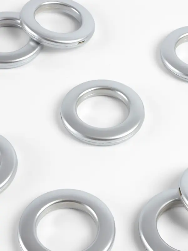 Люверсы для штор, d=3.4/5.5 см, 10 шт., цвет серебряный