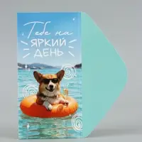 Конверт для денег &laquo;На яркий день&raquo;, корги, 16.5&times;8 см