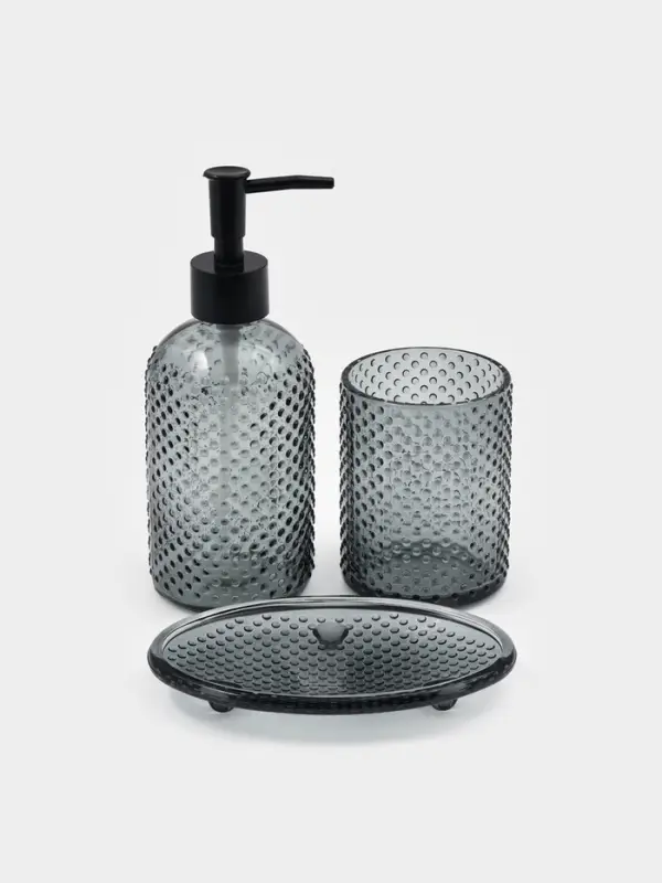 Набор для ванной Набор для ванной "Капель", 3 предмета (дозатор для мыла, стакан, мыльница)