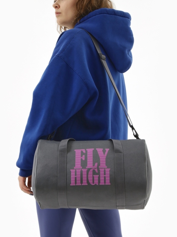 Сумка спортивная женская, TEXTURA, маленький размер, цвет серый Сумка спортивная женская, TEXTURA, маленький размер, цвет серый