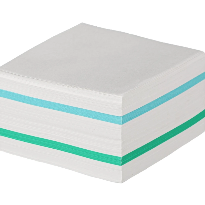 Блок для записей  на склейке 9х9х5 цветной 65-80 г