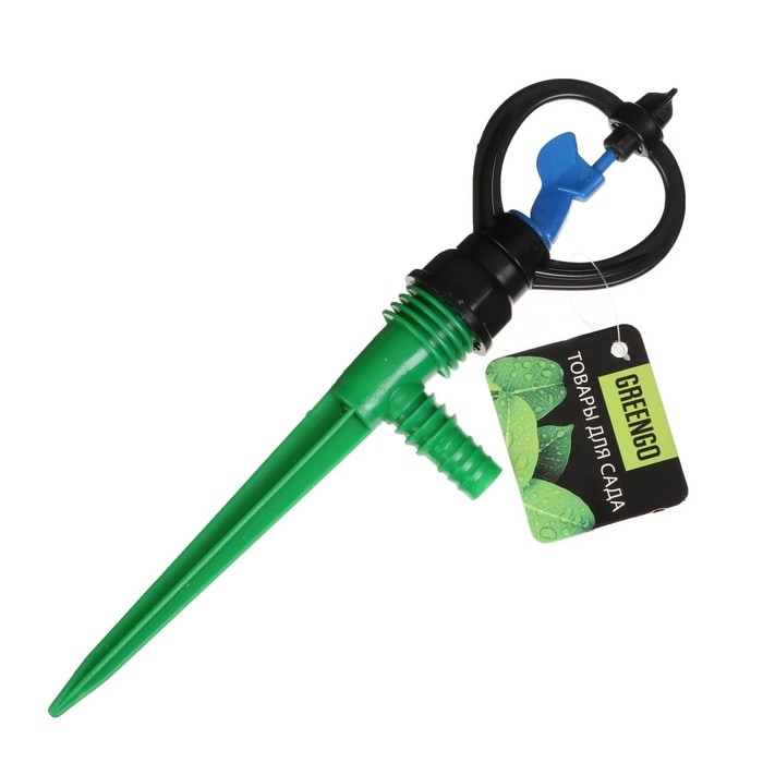 Распылитель круговой, 29 см, штуцер под шланги 1/2 Распылитель круговой, 29 см, штуцер под шланги 1/2", 3/4", пика, пластик, МИКС, Greengo