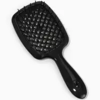 Расчёска массажная, широкая, продуваемая, 8.5&times;20.5(&plusmn;1) см, чёрная