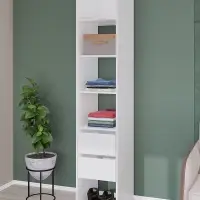 Стеллаж модульной гардеробной системы «Модус», 2090×400×520 мм, цвет белый Стеллаж модульной гардеробной системы «Модус», 2090×400×520 мм, цвет белый