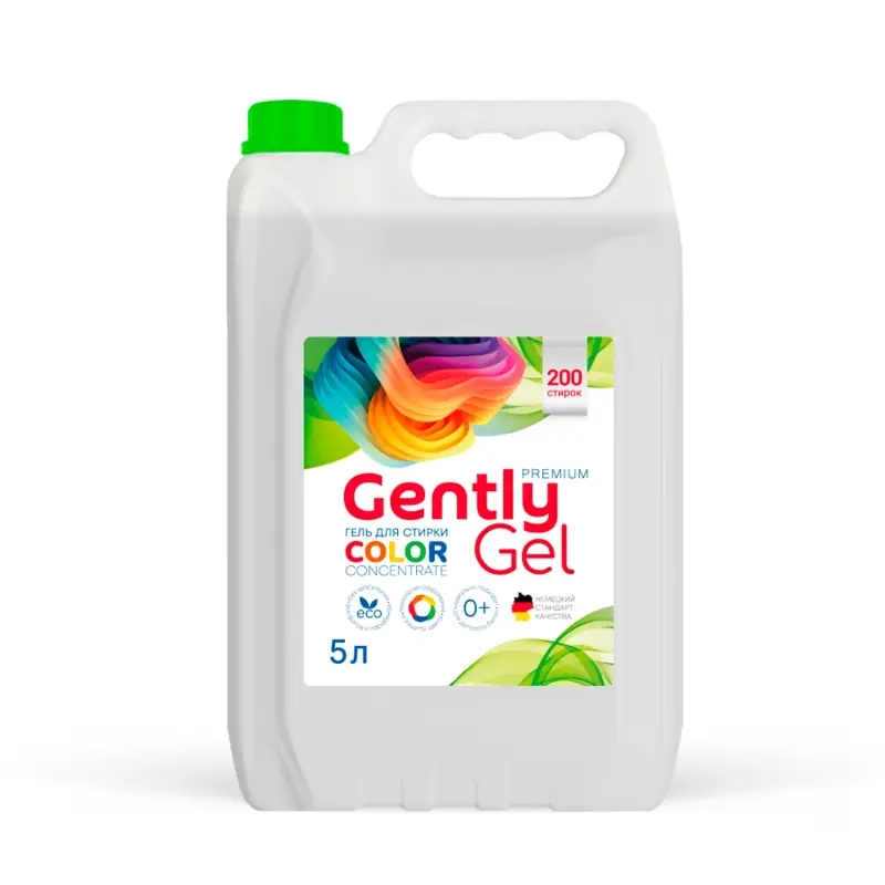 Гель концентрат для стирки "Gently Gel" NEW для цветных тканей (ПЭНД) 5 л. Clean&Green CG8528