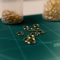 Кольцо соединительное двойное 0.8 см (набор 50 г, &plusmn; 310 шт.) СМ-1028, цвет золото
